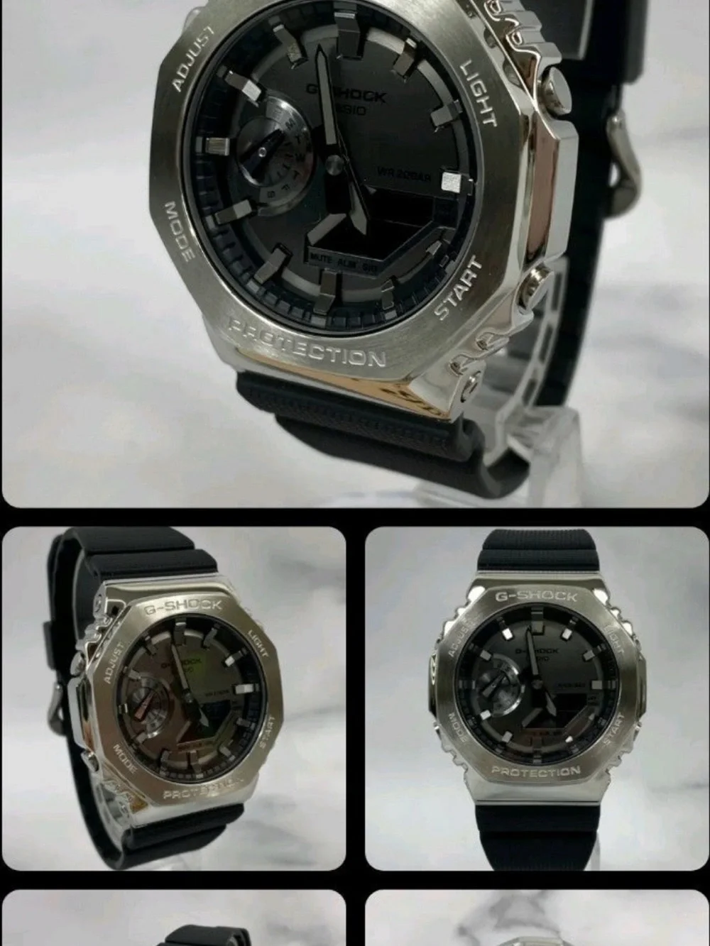 CASIO G-Shock GM-2100-1AJF Gray Silver Digital Chrono Mens Watch